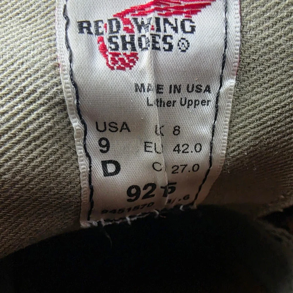 Vintage Red Wing 927 Boots Mens 9 D Brown Leather Made in USA Work Chukka